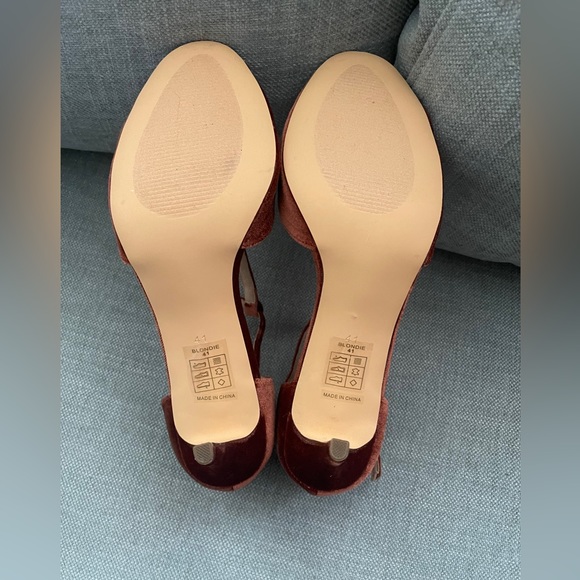 Chelsea Crew Blondie T-Strap Heels in Rust Velvet sz 41 - Picture 6 of 8